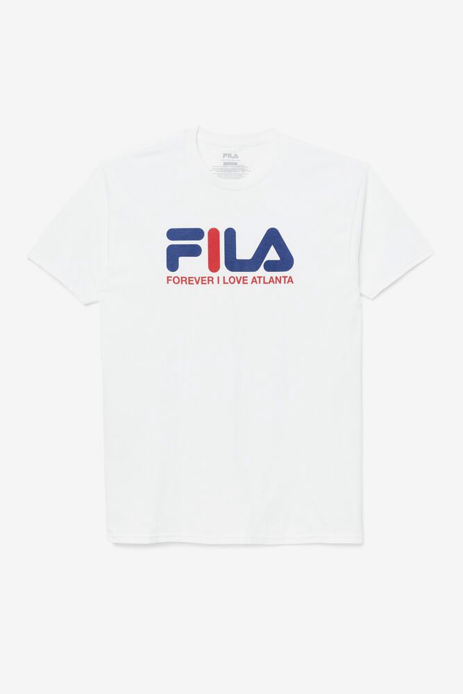 Fila T-Shirt Mens White Forever I Love Atl - Ireland 64953-PWEH